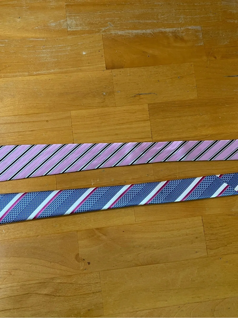 Men’s Tie Lot Chaps Pronto Uomo Pink Blue Striped Dress Neckties Bundle